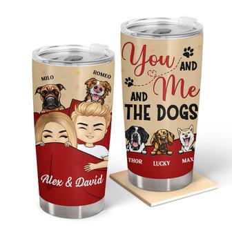 You Me And The Dog Custom Tumbler - Gift for Couple - Thegiftio UK