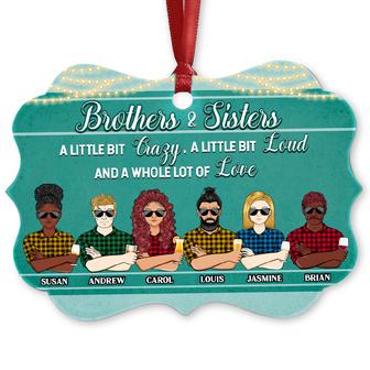 Brothers & Sister A Whole Lot Of Love Personalized Ornament - Thegiftio UK