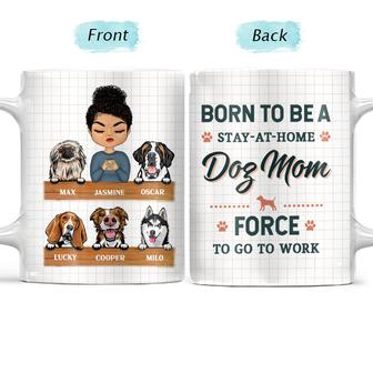 Born To Be A Dog Mom Custom Mug - Gift for Dog Lovers - Thegiftio UK
