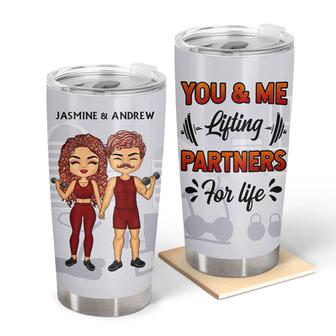 Gym Couple Lifting Partners Custom Tumbler - Gift for Couple - Thegiftio UK
