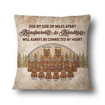 Bear Love Between Grandparents & Grandkids Custom Pillow - Thegiftio UK