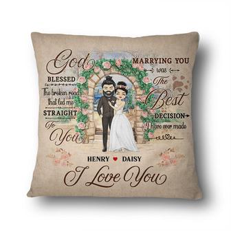 Couple I Love You The Best Decision Custom Pillow - Gift - Thegiftio UK
