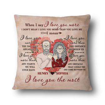 I Love You The Most Personalized Pillow - Gift for Couples - Thegiftio UK