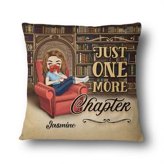 Reading Chibi Girl Just One More Chapter Custom Pillow - Thegiftio UK
