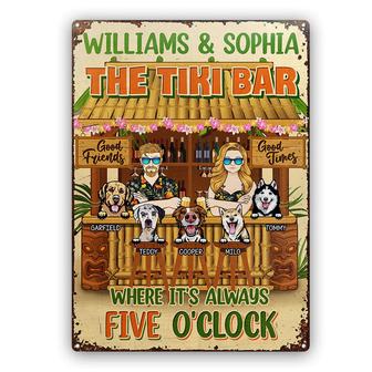 Couple Where It's Always Five O'Clock Custom Metal Sign - Thegiftio UK