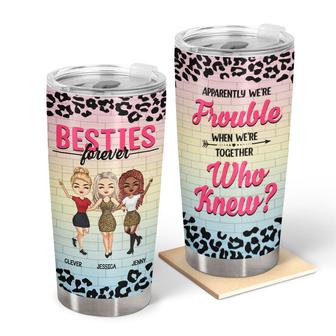Best Friend We're Trouble Custom Tumbler - Gift for Bestie - Thegiftio UK