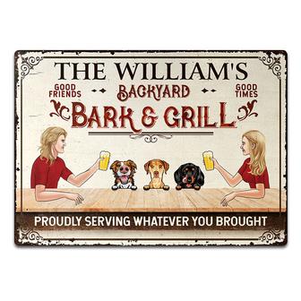 Backyard Bark Grill Custom Metal Sign - Gift for Dog Lovers - Thegiftio UK