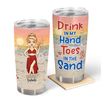 Beach Girl Drink In My Hand Custom Tumbler - Gift for Women - Thegiftio UK