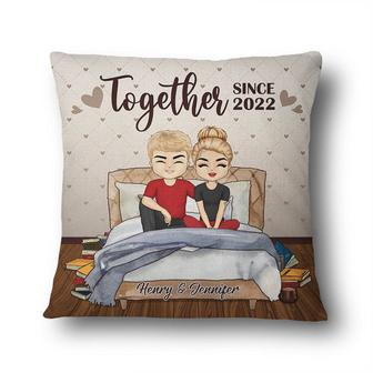 Chibi Couple Together Since Personalized Pillow - Thegiftio UK