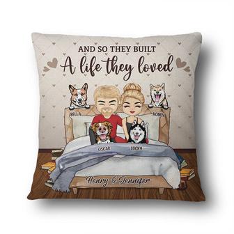 Couple And So They Built A Life They Loved Custom Pillow - Thegiftio UK