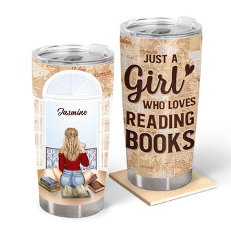 Just A Girl Who Loves Reading Books Custom Tumbler - Gift - Thegiftio UK