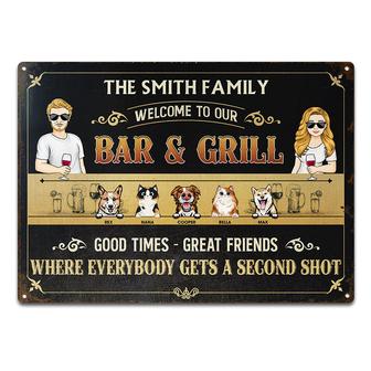 Bar & Grill Where Everybody Gets A Second Shot Custom Metal - Thegiftio UK
