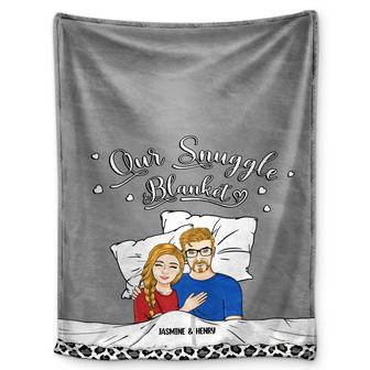 Couple Family Our Snuggle Blanket - Gift For Couples - Personalized Custom Fleece Blanket - Thegiftio UK
