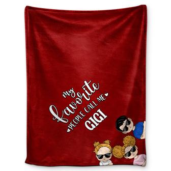 Grandma Mother My Favorite People Call Me - Gift For Mom - Personalized Custom Fleece Blanket - Thegiftio UK