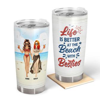 Beach Besties Life Is Better Personalized Tumbler - Gift - Thegiftio UK