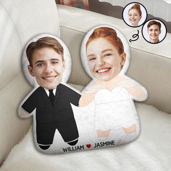 Custom Photo Face Cutout Pillow - Gift for Couples - Thegiftio UK