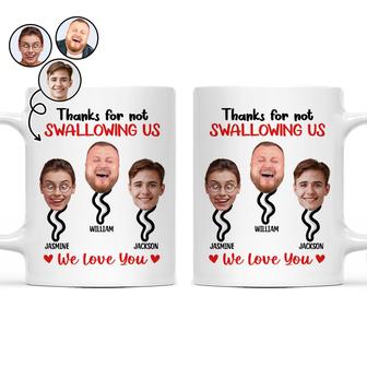 Custom Photo Thanks For Not Swallowing Mug - Gift For Mother - Thegiftio UK