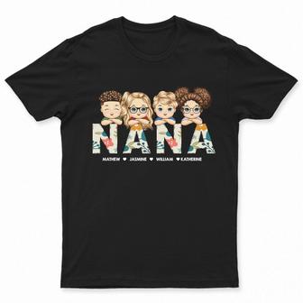 Floral Nana Title Personalized T-Shirt - Gift for Grandma - Thegiftio UK