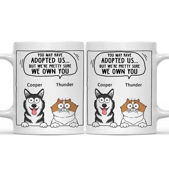 Dogs & Cats We Own You Personalized Mug - Pet Lovers Gift - Thegiftio UK