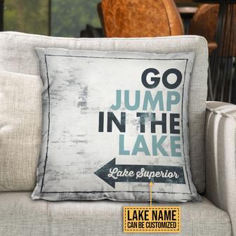 Lake House Jump In The Lake Custom Pillow - Gift for Home - Thegiftio UK