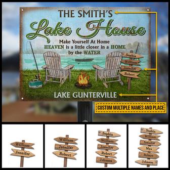 Lake House Make Yourself At Home Custom Metal Sign - Gift - Thegiftio UK