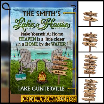 Lake House Make Yourself At Home Custom Flag - Gift for Home - Thegiftio UK