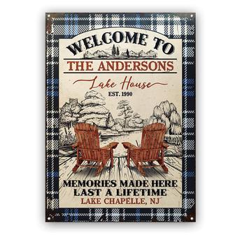 Lake House Memories Custom Metal Sign - Gift for Friends - Thegiftio UK