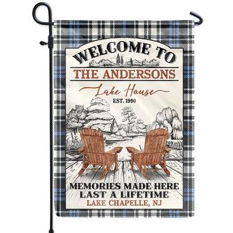 Lake House Memories At The Lake Custom Flag - Gift for Home - Thegiftio UK