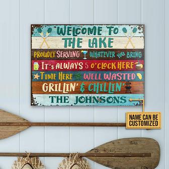 Lake House Time Here Is Well Wasted Custom Metal Sign - Gift - Thegiftio UK