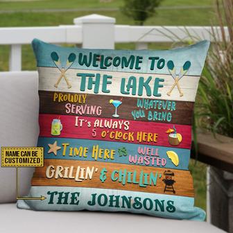 Lake House Time Here Is Well Wasted Custom Pillow - Gift - Thegiftio UK