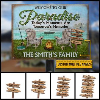 Lake House Welcome To Our Paradise Custom Metal Sign - Gift - Thegiftio UK