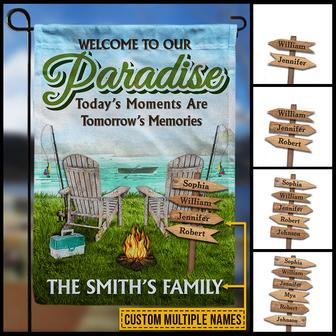 Lake House Welcome To Our Paradise Custom Flag - Home Gift - Thegiftio UK