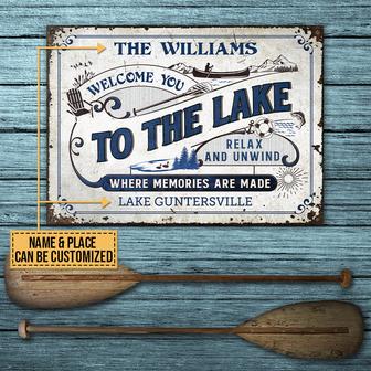 Lake House Where Memories Are Made Custom Metal Sign - Gift - Thegiftio UK