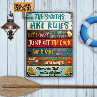 Lake Lazy And Crazy Custom Metal Sign - Gift for Lake House - Thegiftio UK