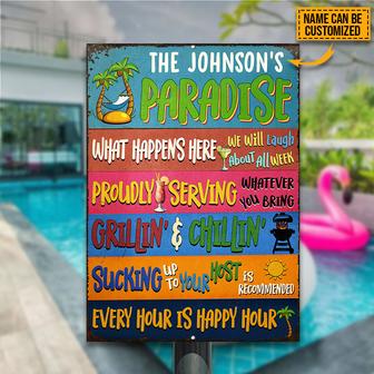Lake Pool Beach House Custom Metal Sign - Home Decor Gift - Thegiftio UK