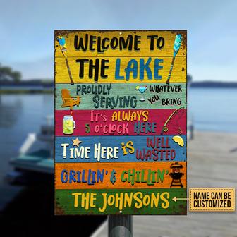Lake Welcome Custom Metal Sign - Gift for Lake Lovers - Thegiftio UK