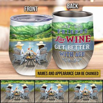 Lakes Bestie Friends Are Like Wine Custom Tumbler - Gift - Thegiftio UK