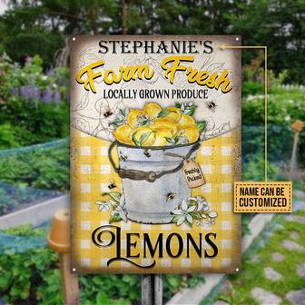 Lemon Farm Fresh Custom Metal Sign - Gift for Home Decor - Thegiftio UK