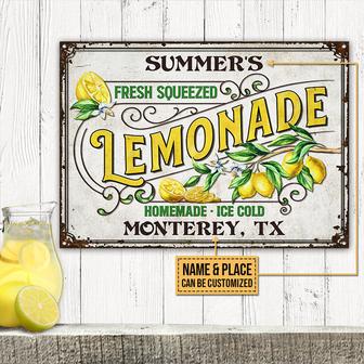 Lemonade Fresh Squeezed Custom Metal Sign - Gift for Friends - Thegiftio UK