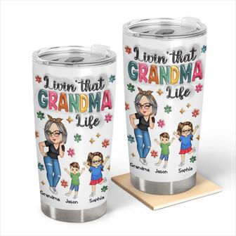 Living That Grandma Life Custom Tumbler - Gift for Grandma - Thegiftio UK