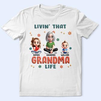 Living That Grandma Life 3D Effect Custom T-Shirt - Thegiftio UK