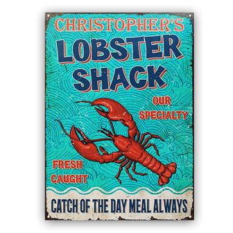 Lobster Shack Catch Of The Day Custom Metal Sign - Gift - Thegiftio UK