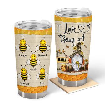 Love Being A Grandma Honey Bee Gnome Custom Tumbler - Gift - Thegiftio UK