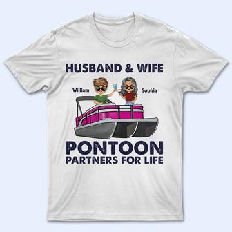 Pontoon Partners For Life Custom T-Shirt - Gift for Couples - Thegiftio UK