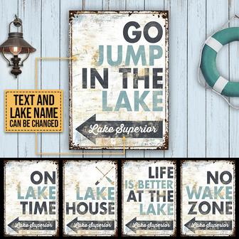 Lake House Sign Custom Metal Sign - Gift for Home Decor - Thegiftio UK