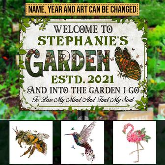 Welcome To My Garden Custom Metal Sign - Gift for Gardeners - Thegiftio UK