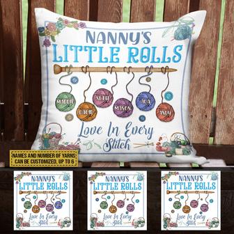 Knitting Grandma Little Rolls Custom Pillow - Grandma Gift - Thegiftio UK