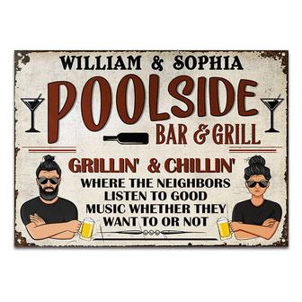 Bar & Grill Where The Neighbor Custom Metal Sign - Gift - Thegiftio UK