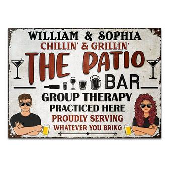 Group Therapy Personalized Metal Sign - Gift for Friends - Thegiftio UK