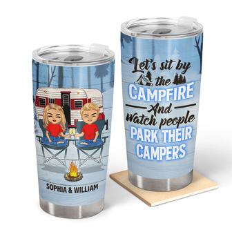 Camping Chibi Couple Personalized Tumbler - Gift for Couples - Thegiftio UK